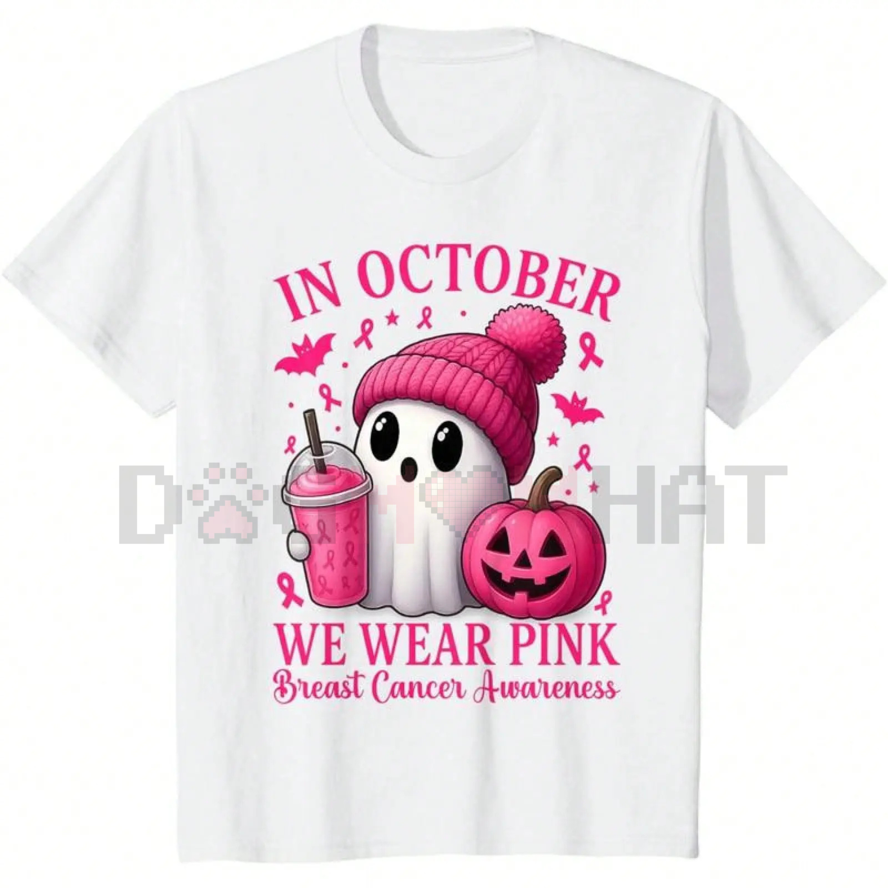 Pretty in Pink & Spooky Tee 🎀👻☕️