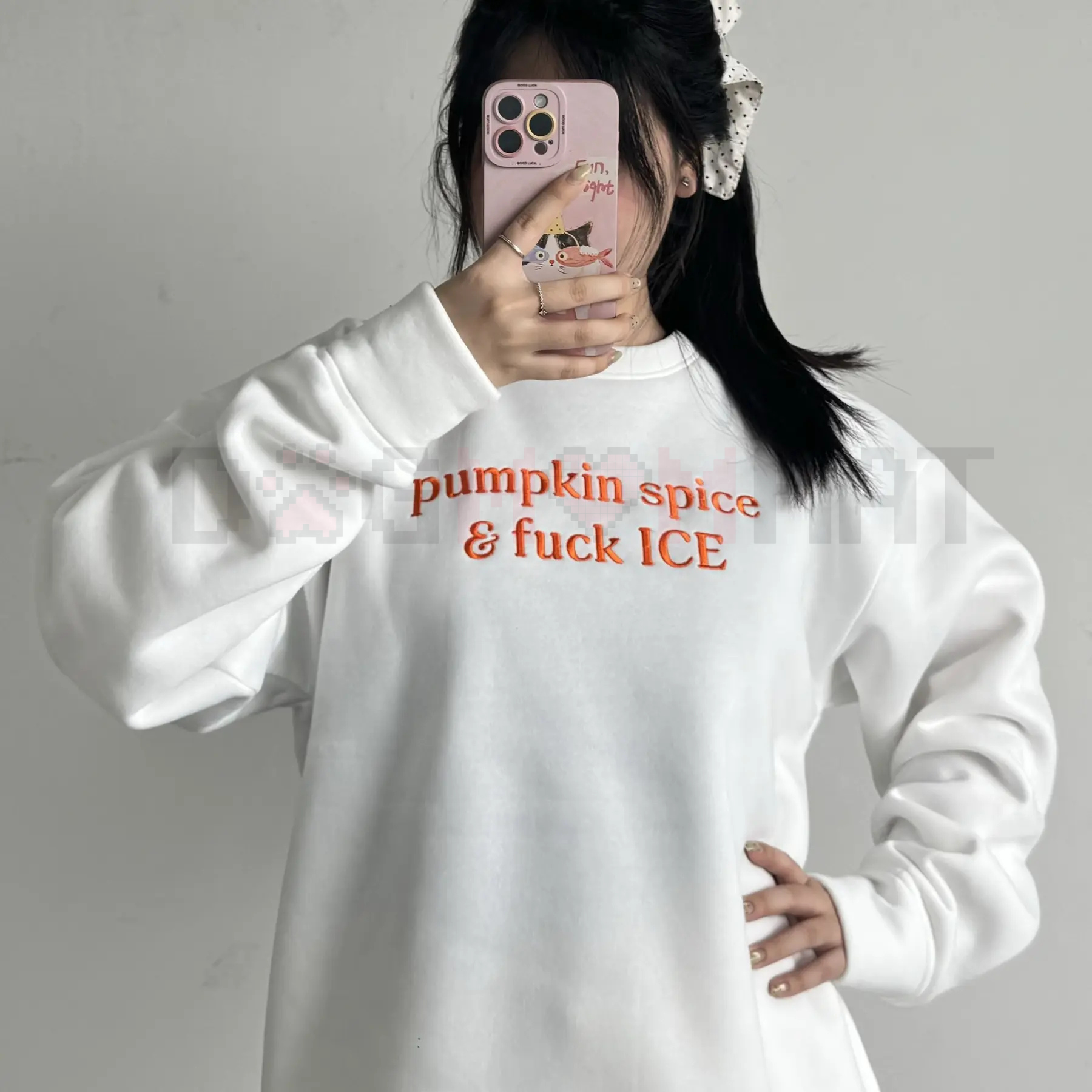 🎃 Pumpkin Spice & Fuck ICE Crewneck