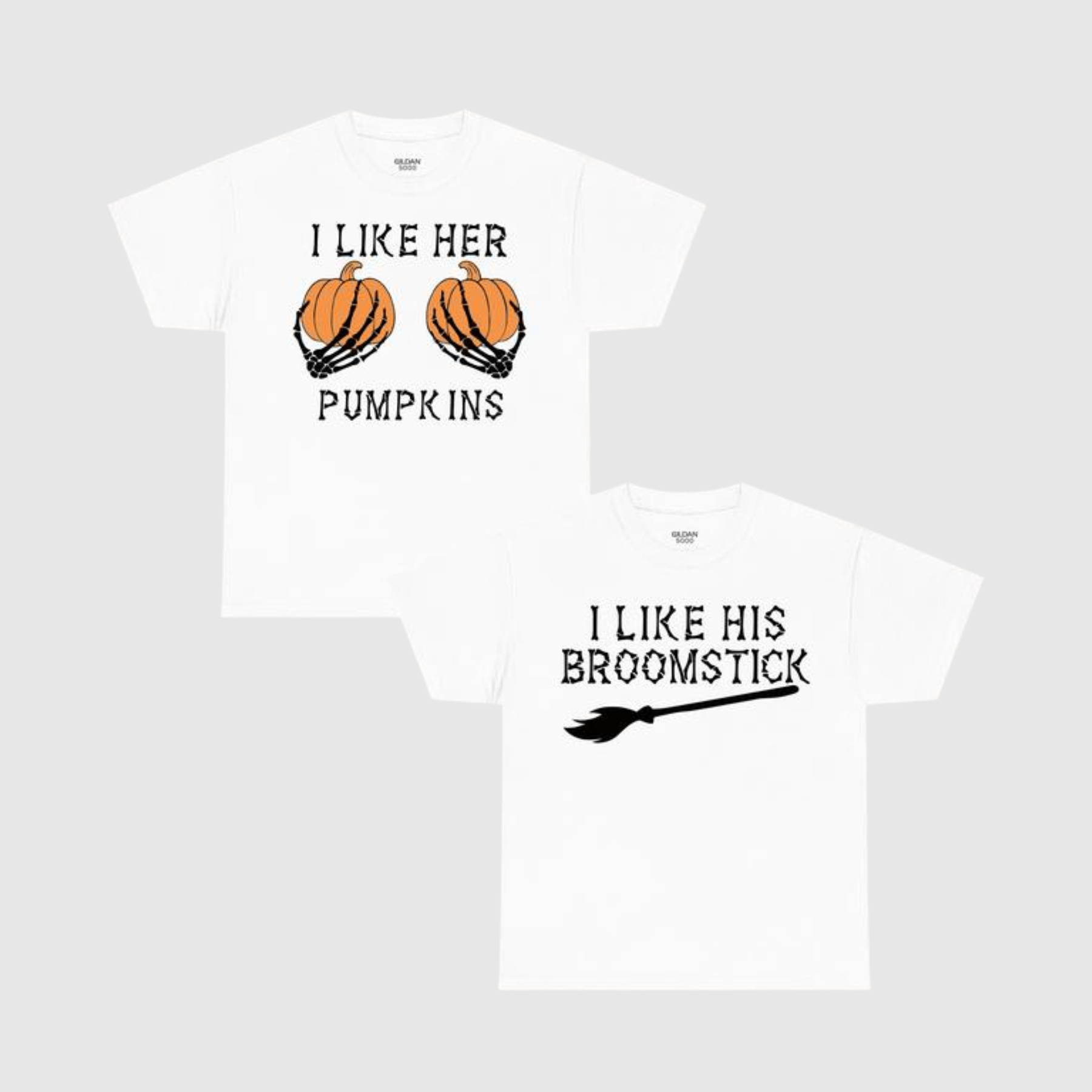 Pumpkins & Broomsticks Couple Tees 🎃🧹