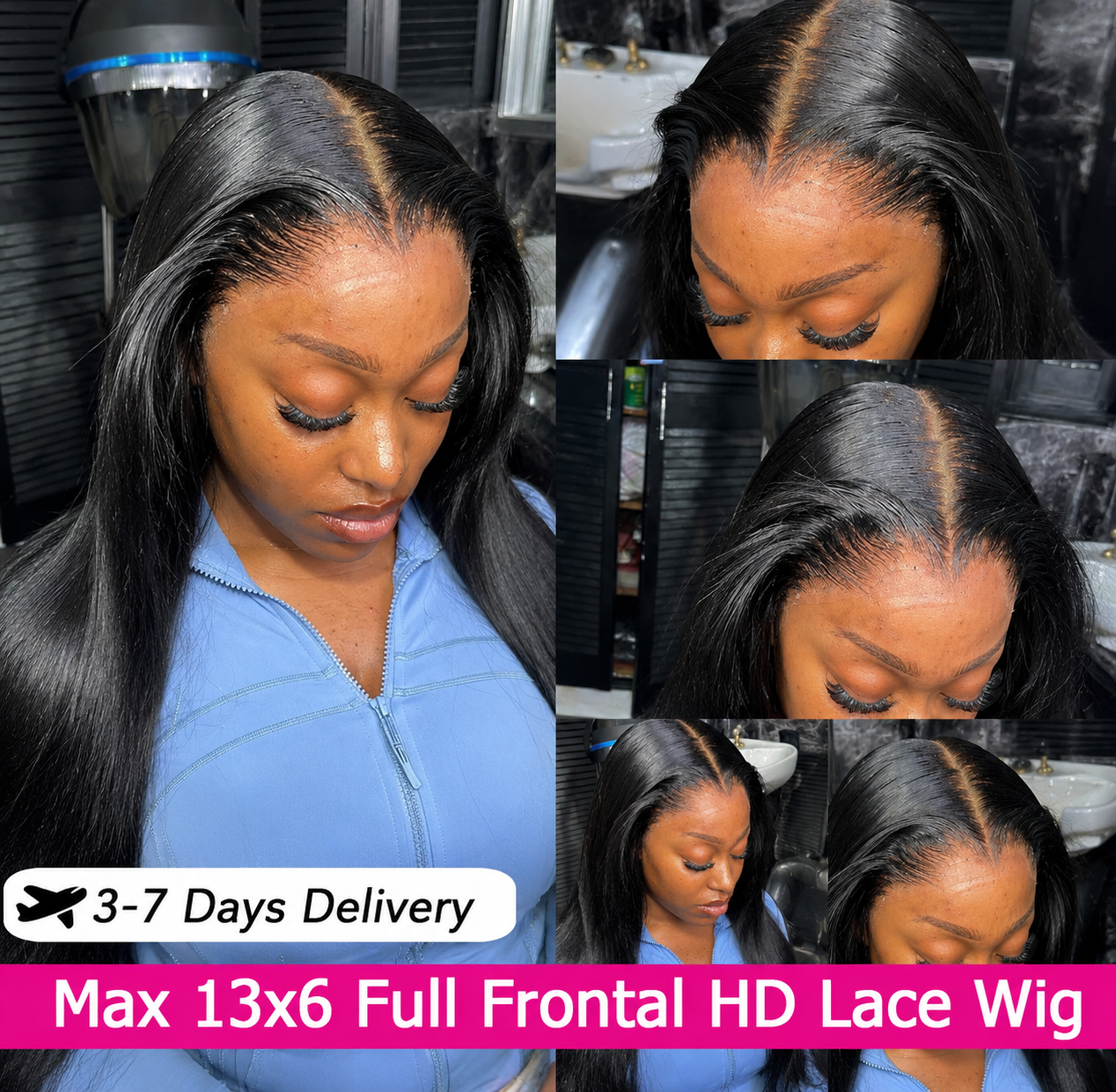 Baddie HD Lace Straight Wig – 13x6 Human Hair