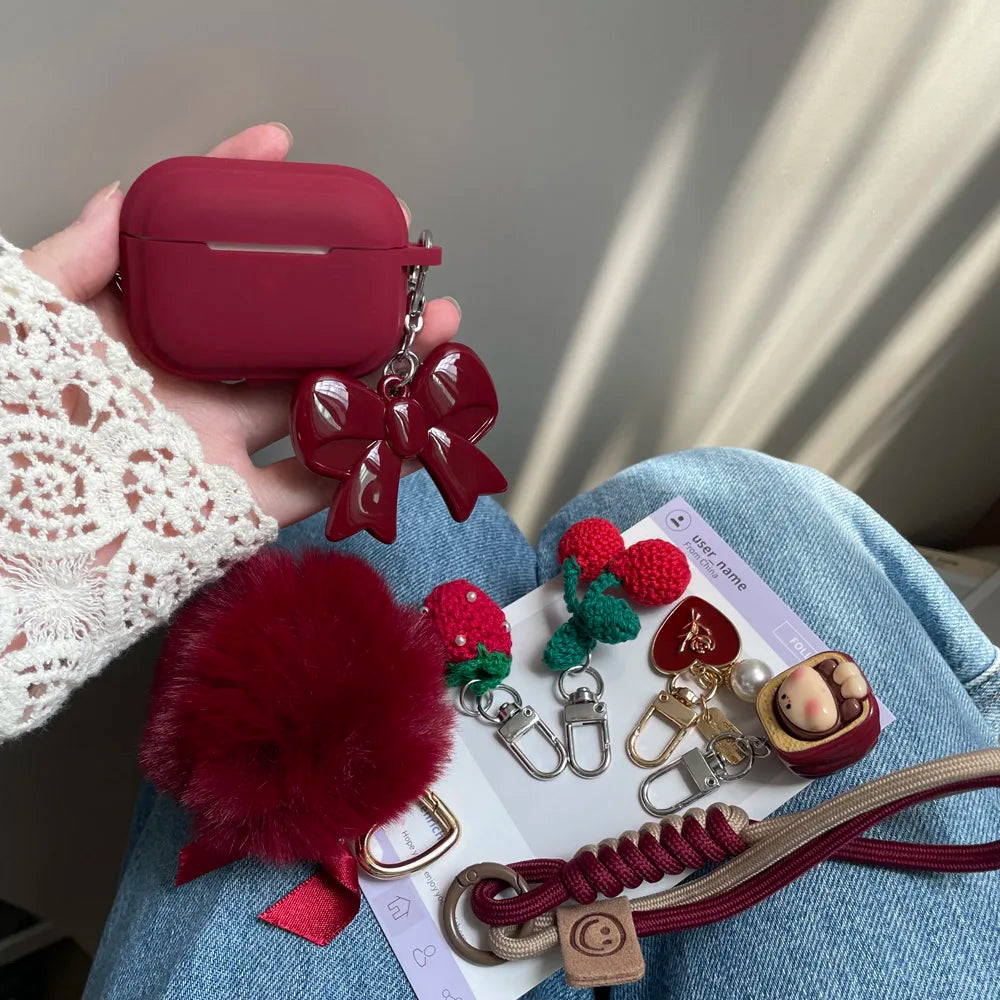 Cherry Bomb Puff Airpod Case