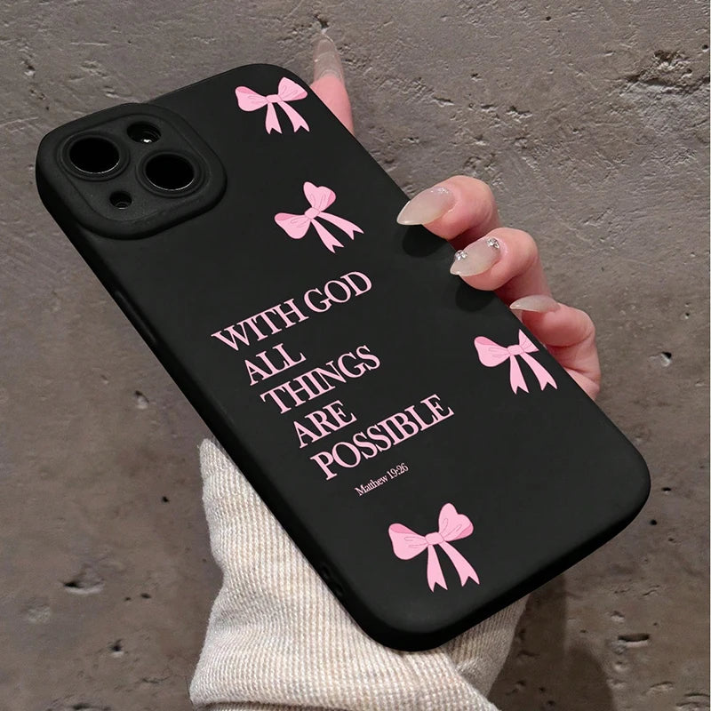 Gods Got Me Bow Phone Case
