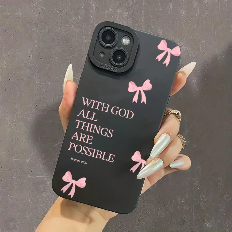Gods Got Me Bow Phone Case