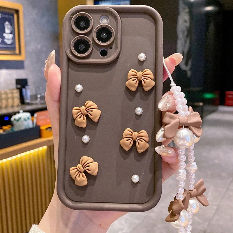 Coquette Bow Pearl iPhone Case