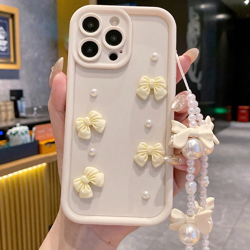 Coquette Bow Pearl iPhone Case