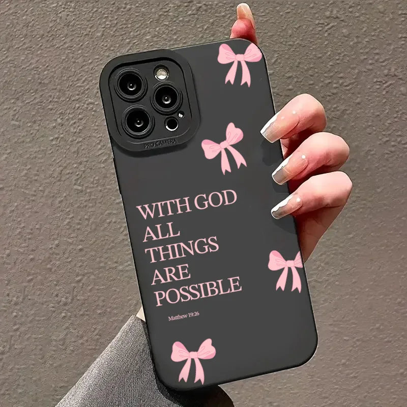 Gods Got Me Bow Phone Case