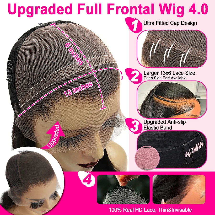 Baddie HD Lace Straight Wig – 13x6 Human Hair