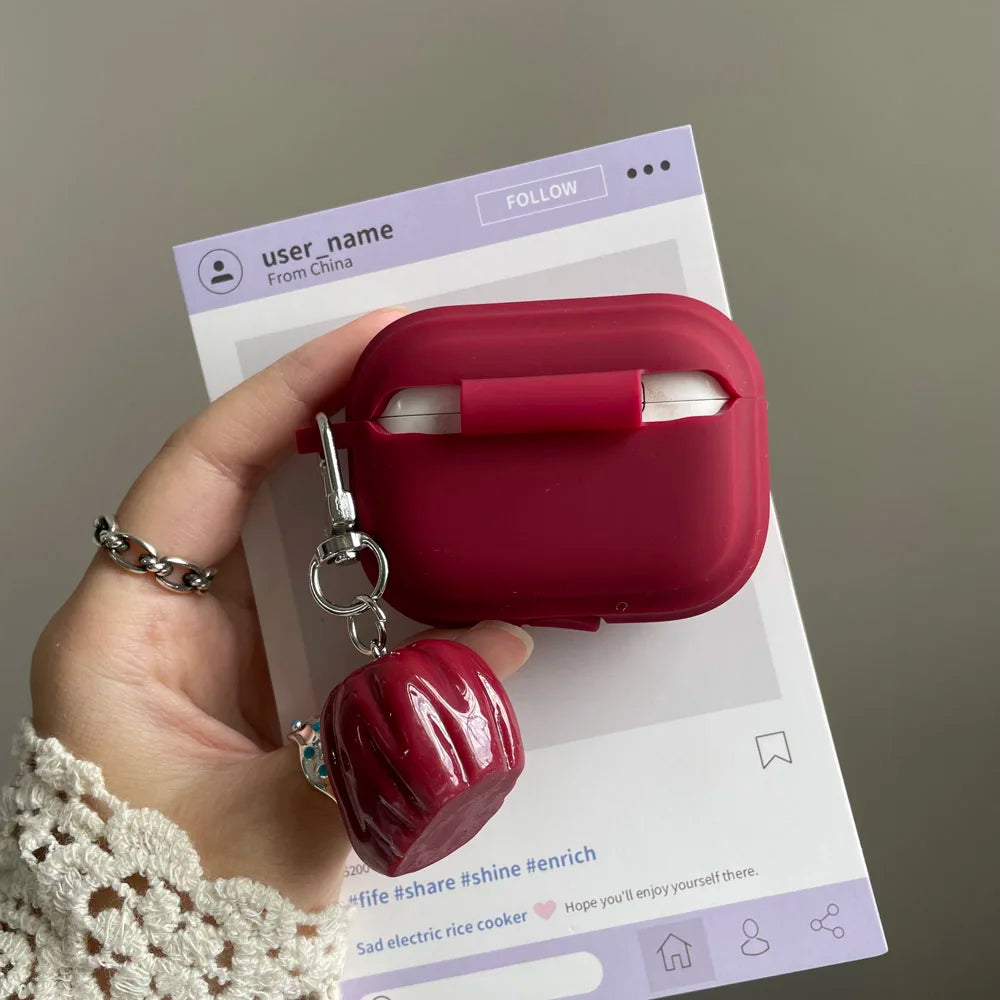 Cherry Bomb Puff Airpod Case