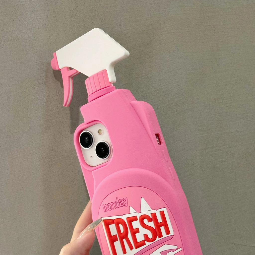 Fresh Pink Cleaner Bottle 3D iPhone Case